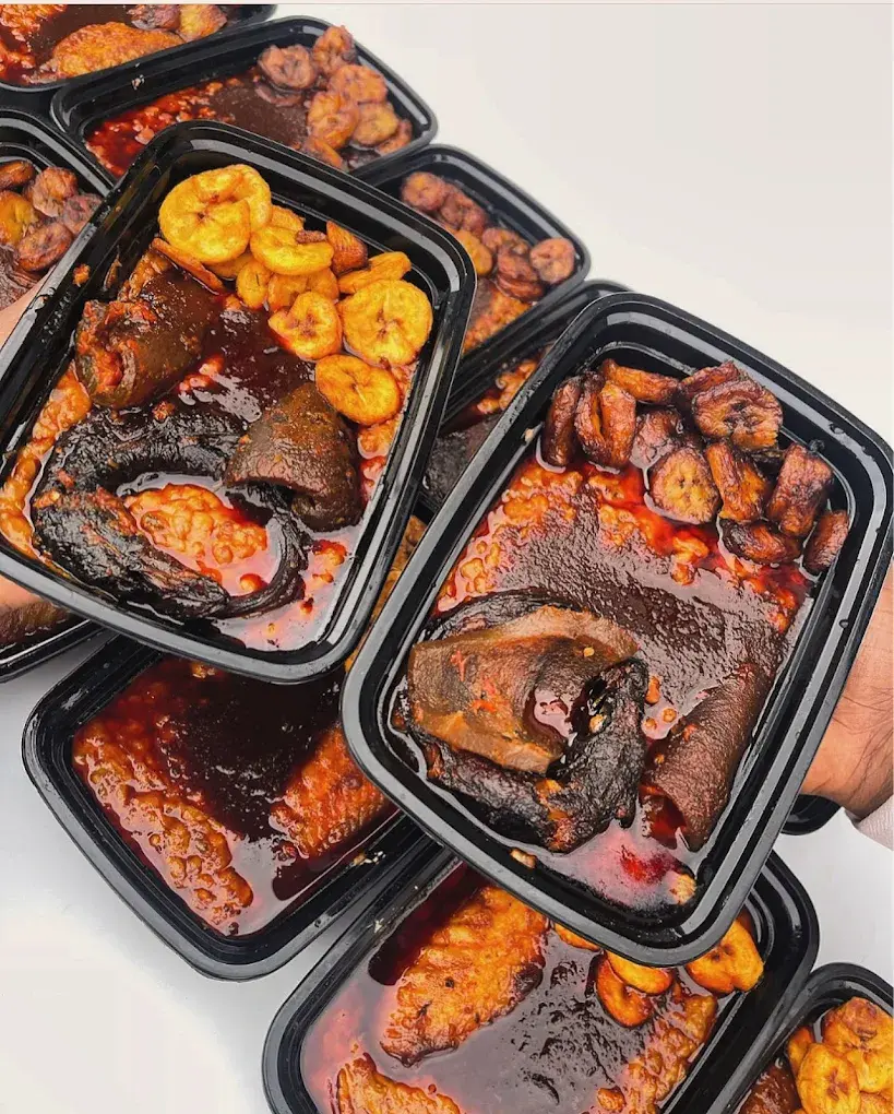 Authentic Nigerian Jollof Rice at Emgees African Restaurant in Edmonton, AB