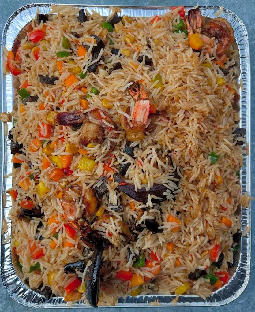 Nigerian Egusi Soup with Fufu at Emgees African Restaurant Edmonton, AB